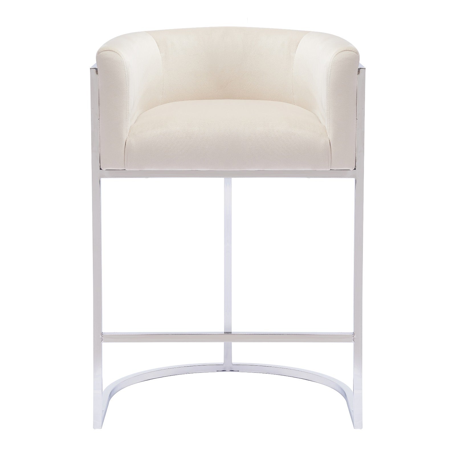 JANE BEIGE SILVER BARSTOOL